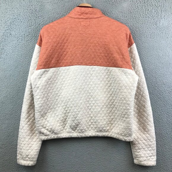 MARINE LAYER Quilted Colorblock Half-Zip Pullover Sweatshirt L - Picture 2 of 9